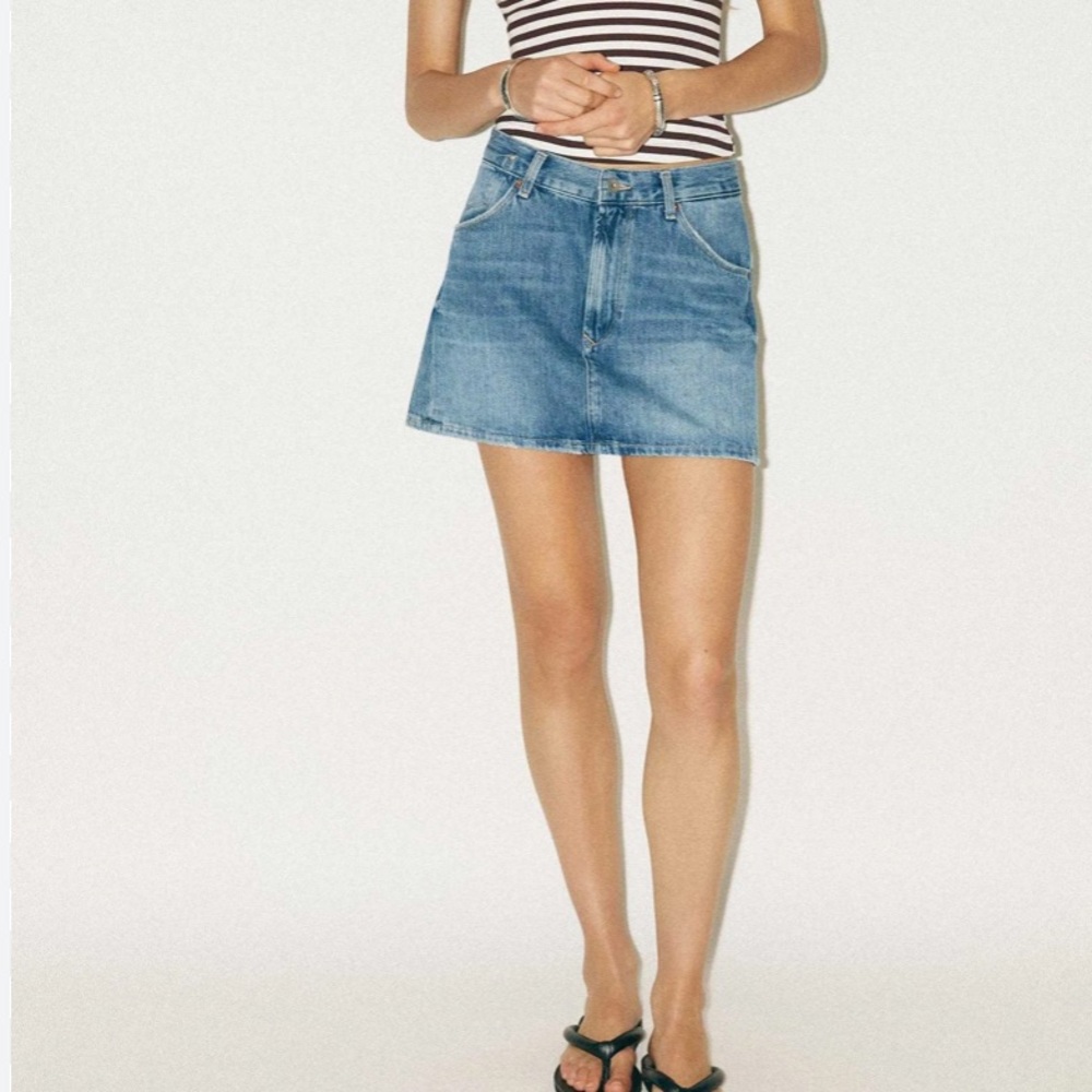 Zara Blue Denim Mini Skirt
